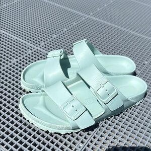 Birkenstock Arizona EVA Mint Green Slide Sandals sz 36